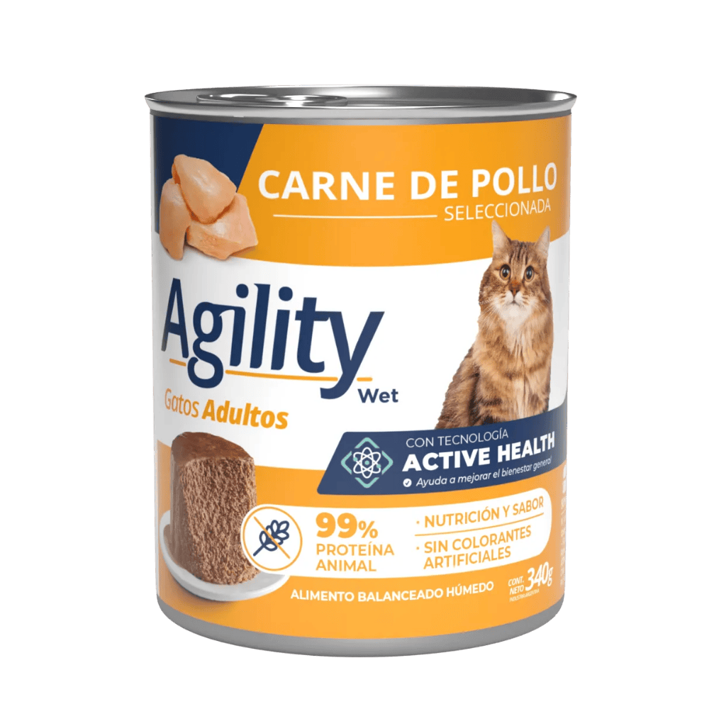 AGILITY LATA CAT POLLO 340GR