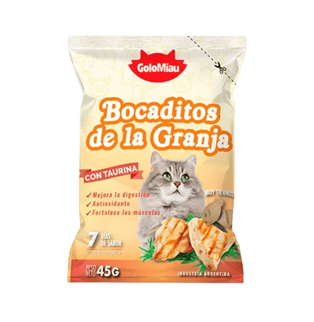 BOCADITOS D/ GRANJA GATOS - POLLO 1UN X45GR