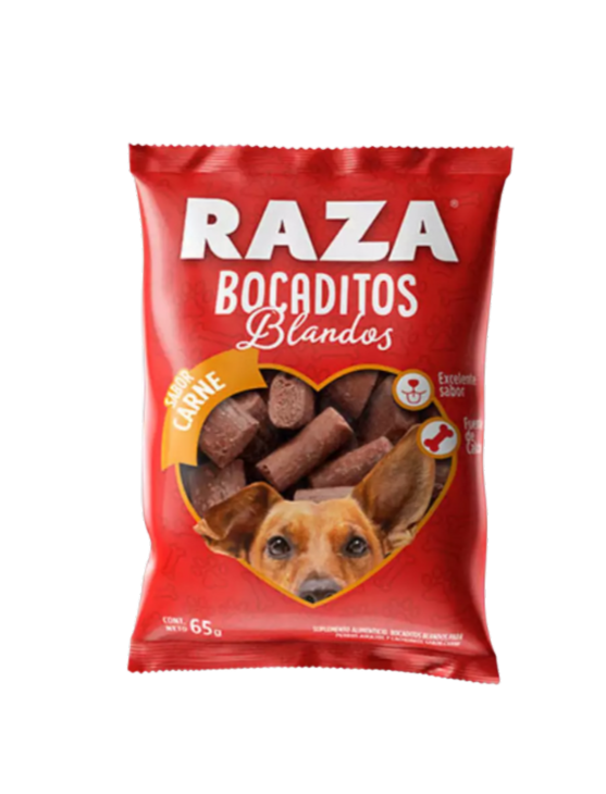 RAZA BOCADITOS BLANDOS PERRO 65GR