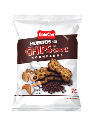 HUESITOS C/ CHIP DE CARNE 1UN X120GR