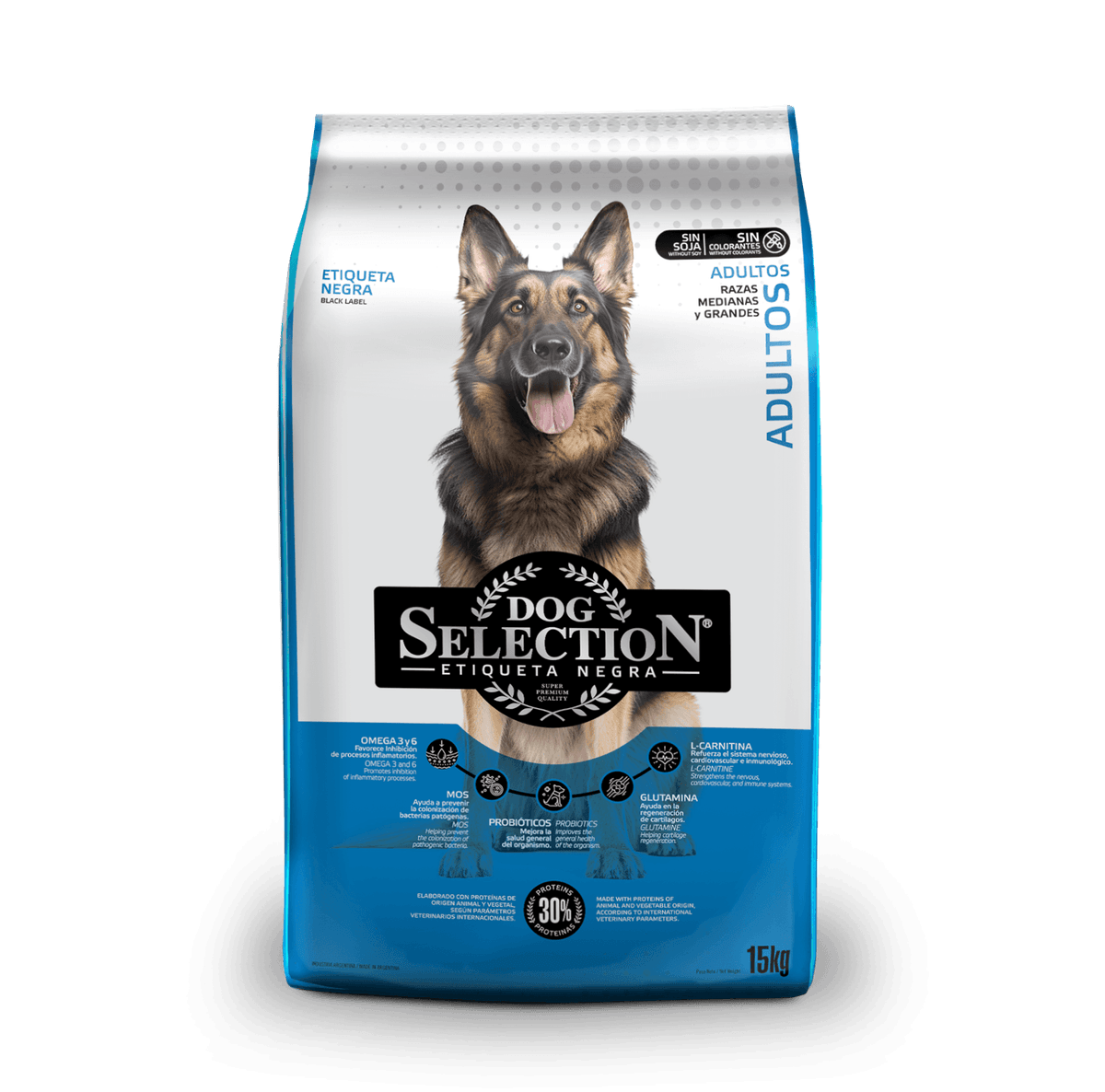 ETIQUETA NEGRA SP MEDIUM Y LARGE BREEDS 15KG