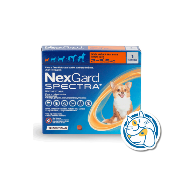 NEXGARD SPECTRA "XS" TABL. MAST.2-3.5 KG