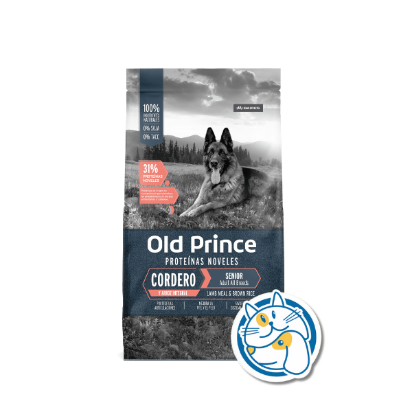 OLD PRINCE NOVEL CORDERO Y ARROZ ADULTOS SENIOR 15KG