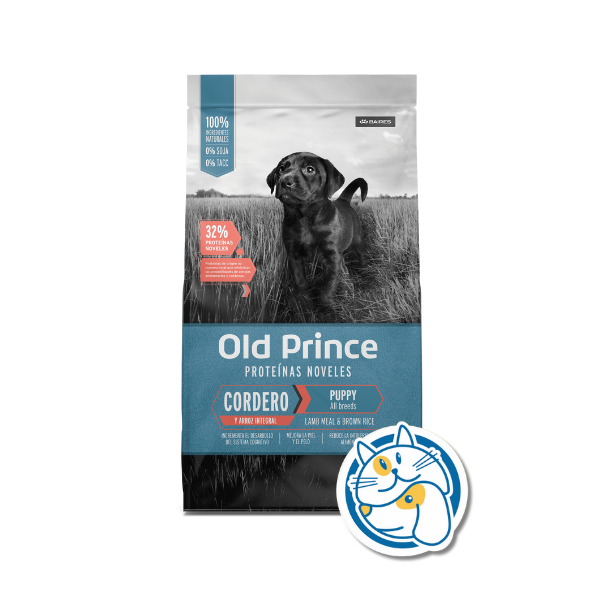 OLD PRINCE NOVEL CORDERO Y ARROZ CACHORROS 15KG