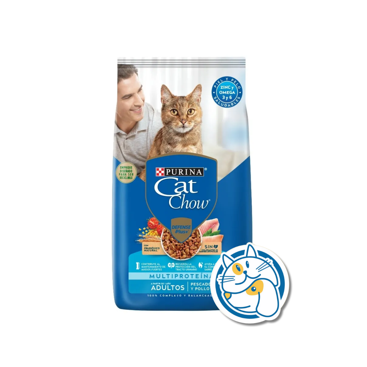 CAT CHOW ADULTOS SABOR PESCADO Y POLLO 15KG