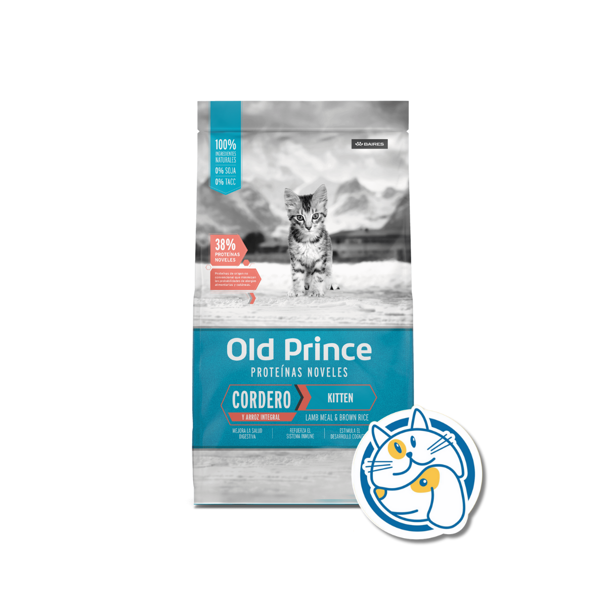 OLD PRINCE NOVEL CORDERO Y ARROZ CAT KITTEN 1KG