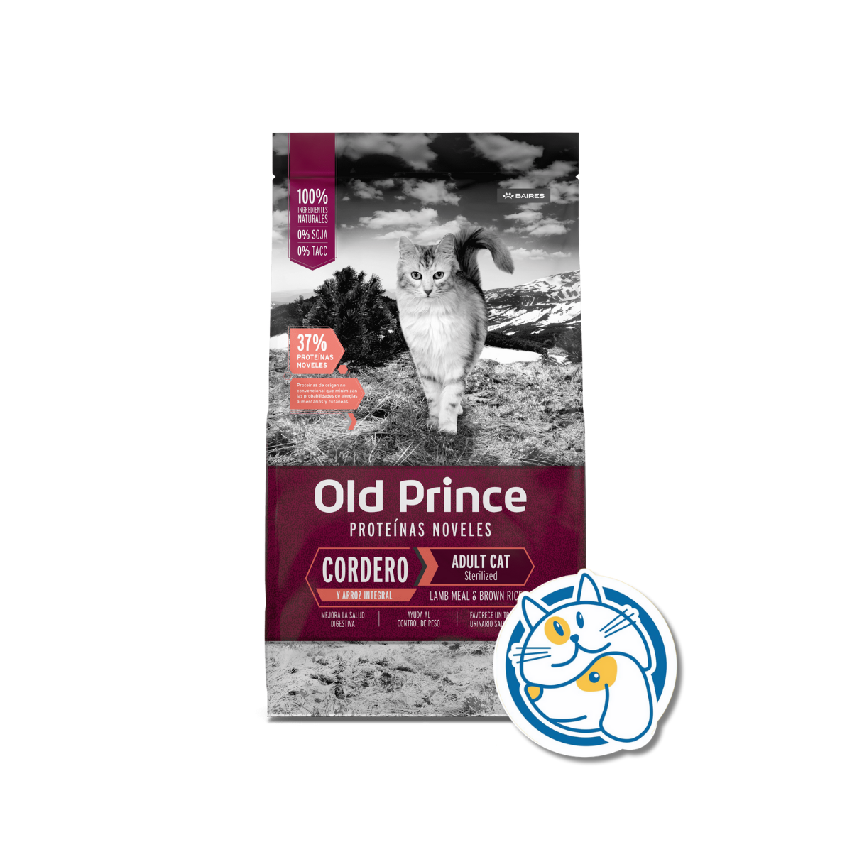 OLD PRINCE NOVEL CORDERO Y ARROZ ADULT CAT STERILIZED 3KG