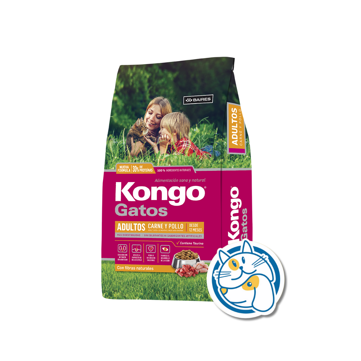 KONGO GATO NATURAL AD CAR/POL 8KG
