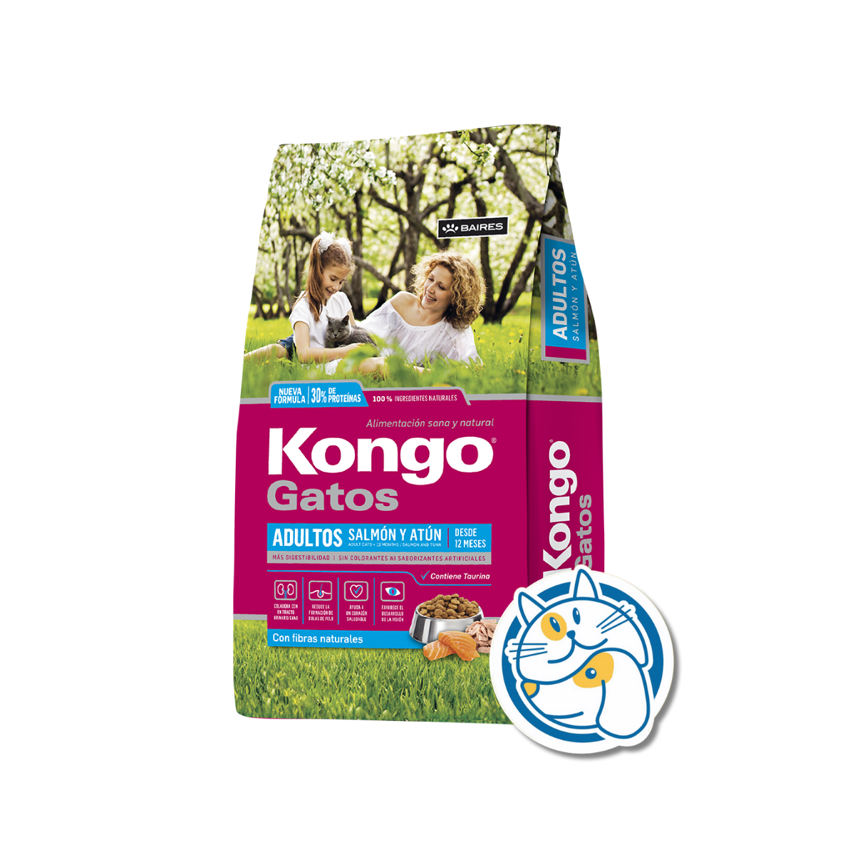 KONGO GATO NATURAL AD SAL/ATUN 8KG