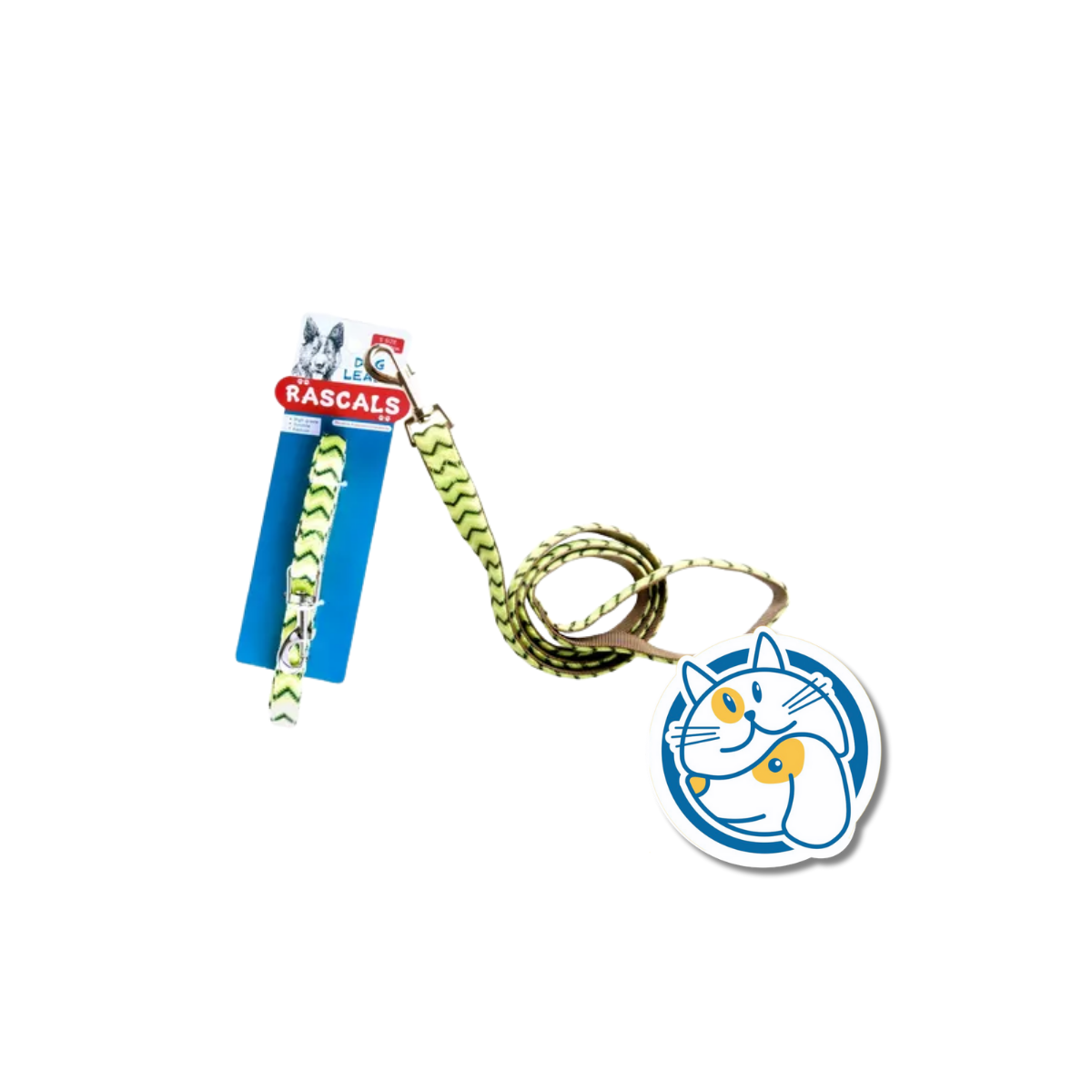 DOG CORREA ACOLCHONADA, AMARILLO COLOR，L:2.5*120CM ，1PC/TIE BACKCARD - SIN STOCK