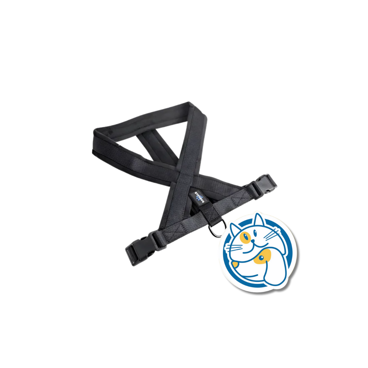 DOG ARNES ACOLCHADO PREMIUM ANTI TIRON，COLOR NEGRO，M/L SIZE, 2,5 CM X 55-75 CM 1PC/TIE BACKCARD