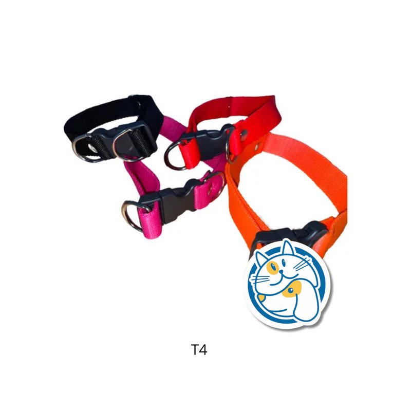 COLLARES AJUSTABLES POLIPROPILENO LISOS T4 ARGENPET