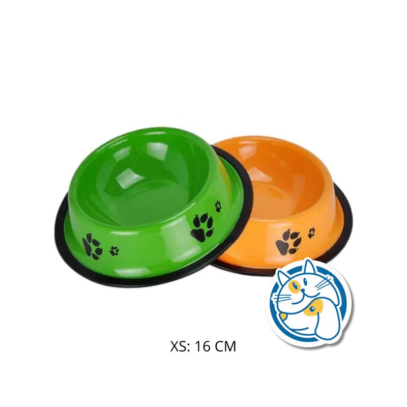 COMEDERO ACERO INOXIDABLE BASE ANTIDESLIZANTE ESTAMPADO-16CM(XS)