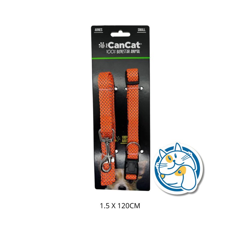 CORREA COLLAR ORANGE SMALL 1,5*120CMS