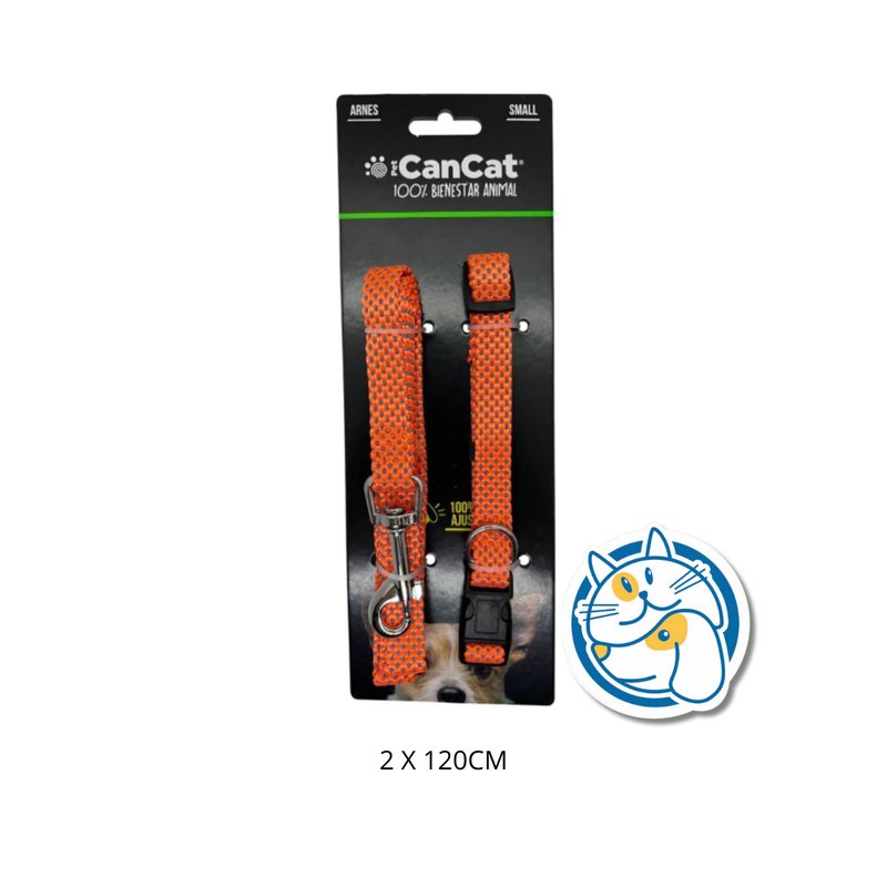 CORREA COLLAR ORANGE MEDIUM 2*120CMS