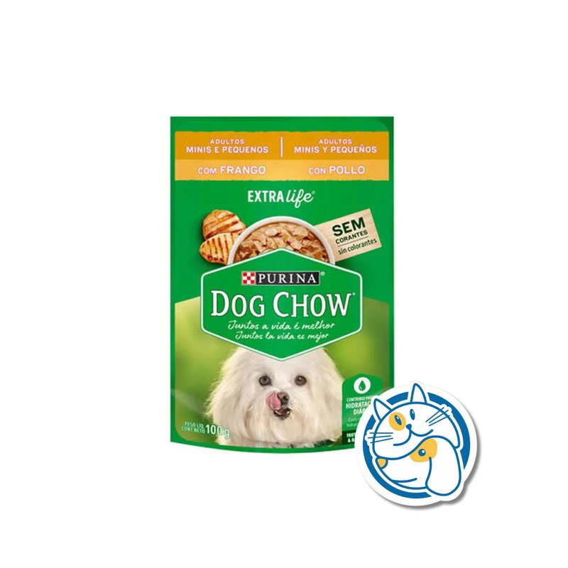 DOG CHOW ADULTO RZ PEQUEÑAS POUCH POLLO 100GR