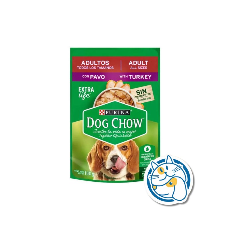 DOG CHOW ADULTO POUCH PAVO 100GR UD