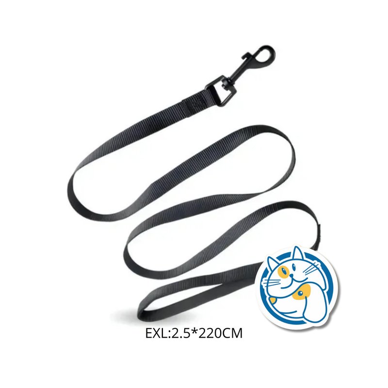 DOG CORREA ACOLCHONADA, COLOR NEGRO，EXL:2.5*220CM ，1PC/TIE BACKCARD