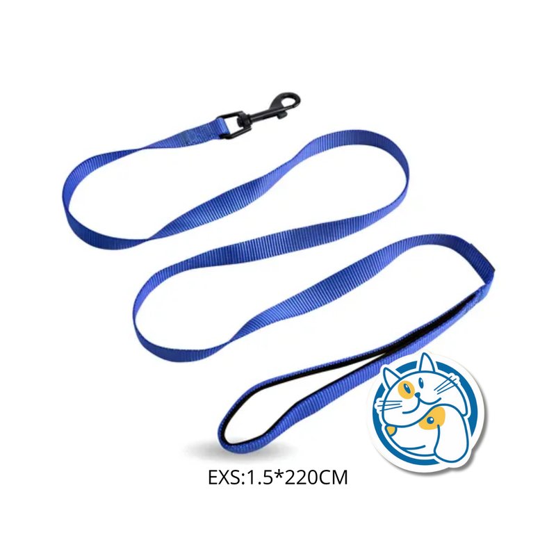 DOG CORREA ACOLCHONADA, COLOR AZUL，EXS:1.5*220CM ，1PC/TIE BACKCARD