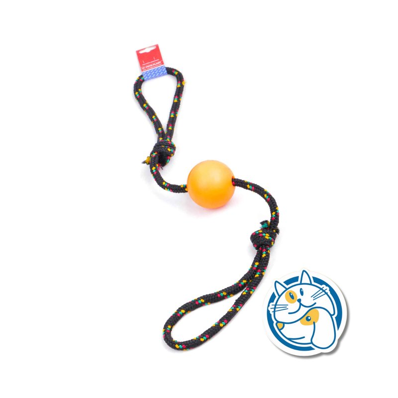 S104 - PELOTA DE GOMA GRANDE SOGA ALPINA 12MM CON LARGO 70 CM