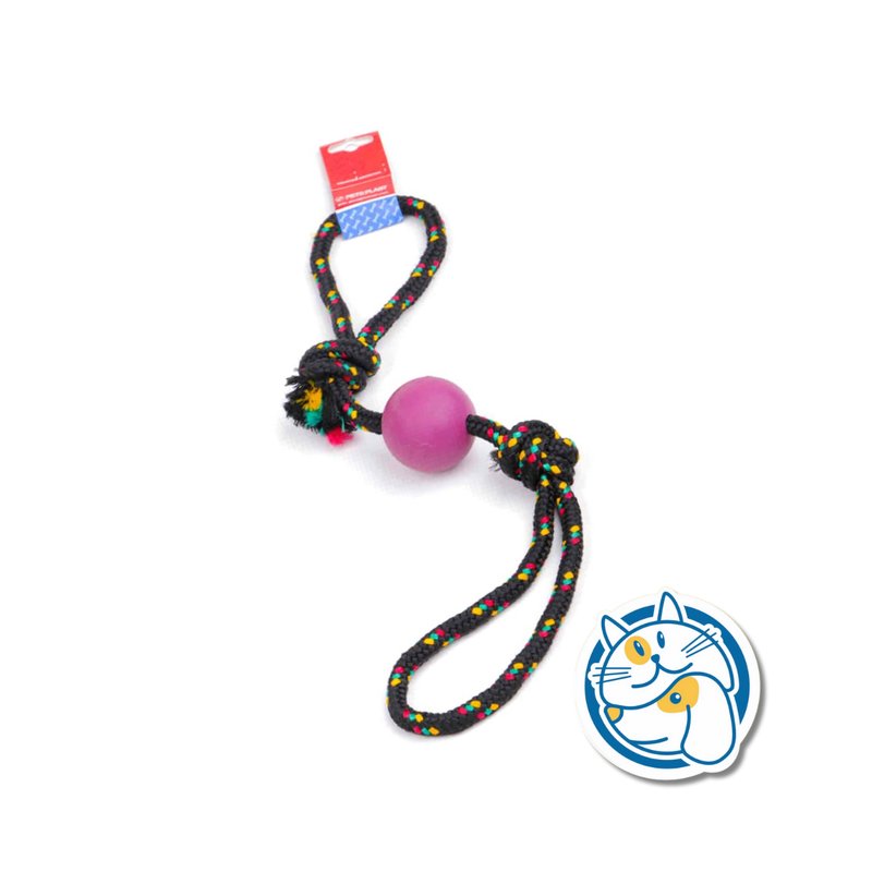 S103 - PELOTA DE GOMA MEDIANA SOGA ALPINA 12MM CON LARGO 70 CM