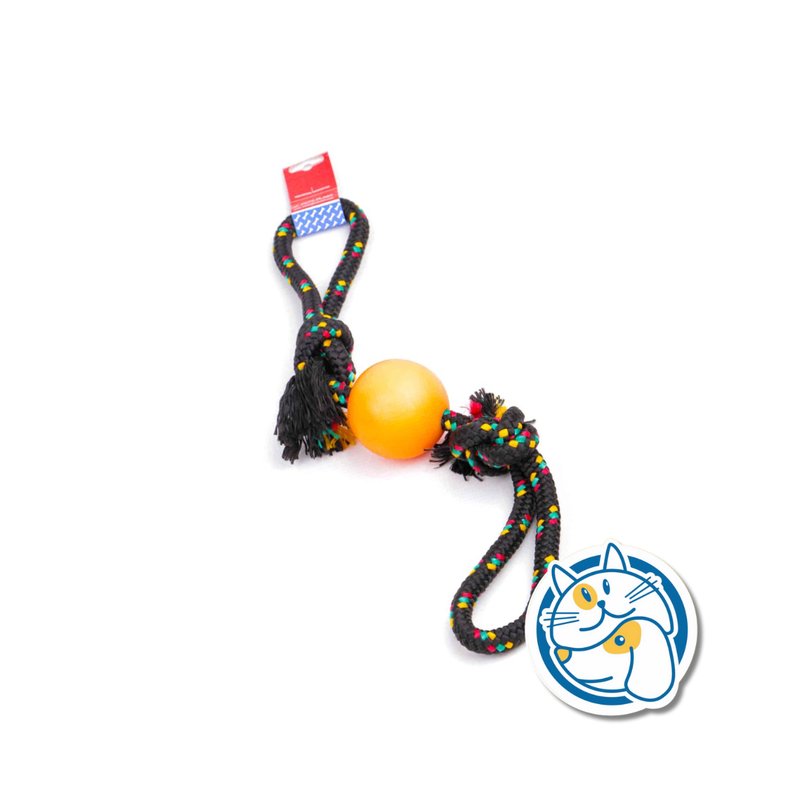 S105 - PELOTA DE GOMA GRANDE SOGA ALPINA 15MM CON LARGO 75 CM