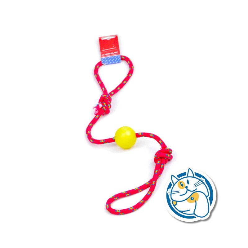 S101 - PELOTA DE GOMA CHICA SOGA ALPINA 8MM CON LARGO 65 CM