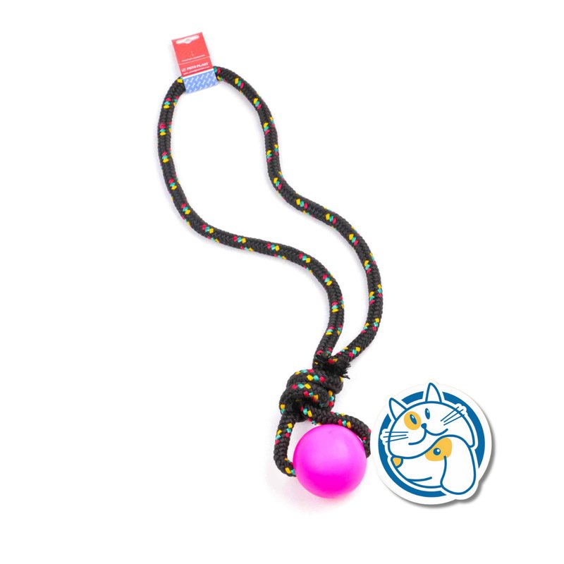 S505 - PELOTA DE GOMA GRANDE SOGA ALPINA 15MM CON LARGO 70 CM