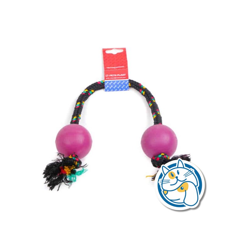 S303 - PELOTA DE GOMA MEDIANA SOGA ALPINA 12MM CON LARGO 55 CM