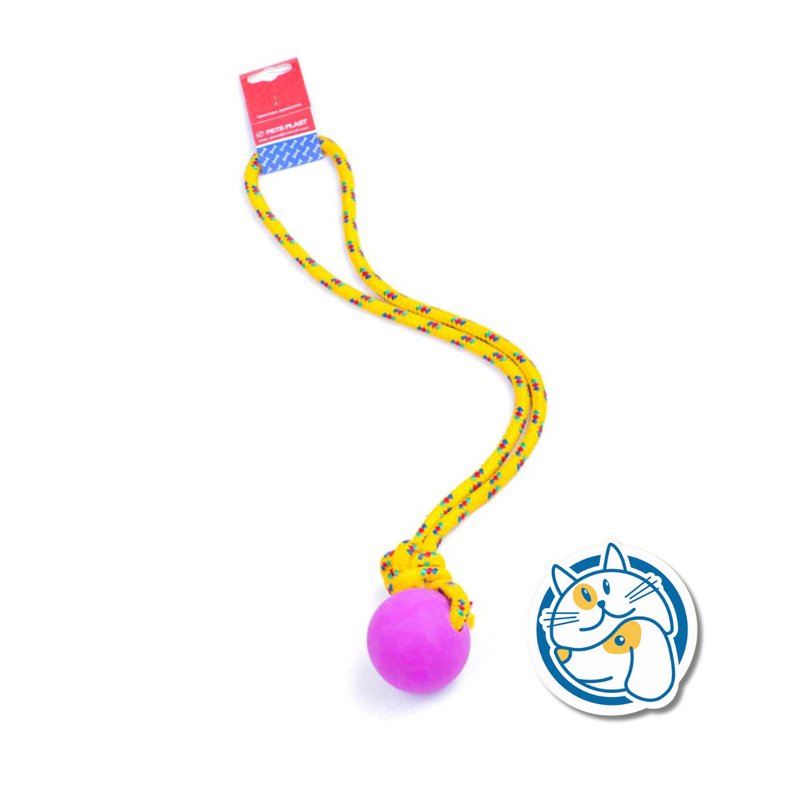 S502 - PELOTA DE GOMA MEDIANA SOGA ALPINA 8MM CON LARGO 50 CM