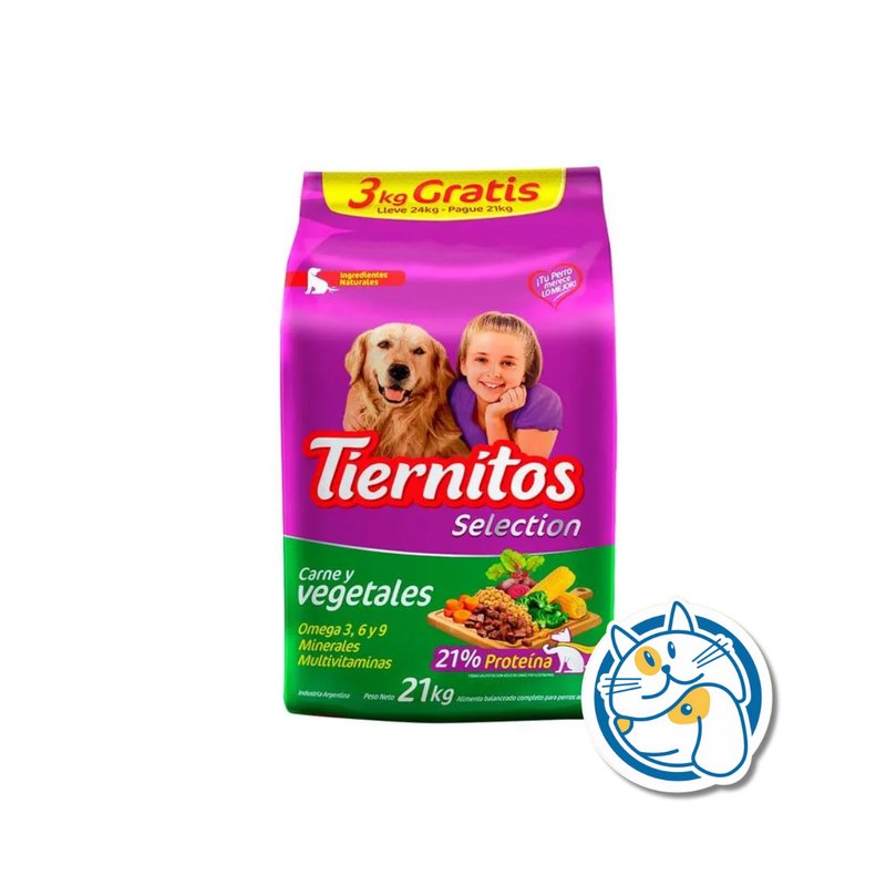 TIERNITOS ADULTOS CARNE Y VEGETALES 21+3KG