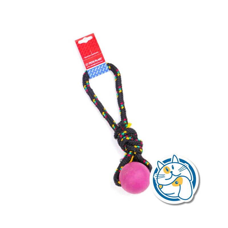 S403 - PELOTA DE GOMA MEDIANA SOGA ALPINA 12MM CON LARGO 30 CM