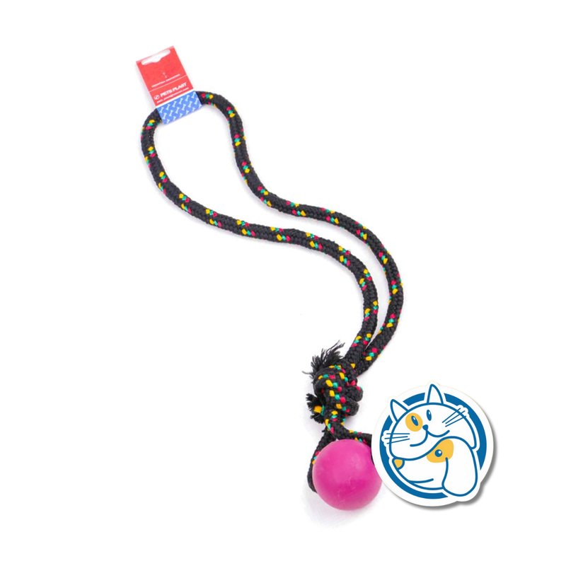 S503 - PELOTA DE GOMA MEDIANA SOGA ALPINA 12MM CON LARGO 55 CM