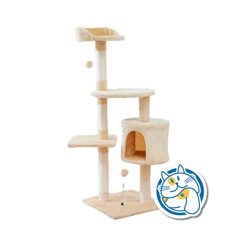 TORRE PARA GATOS BEIGE 40X40X112CM
