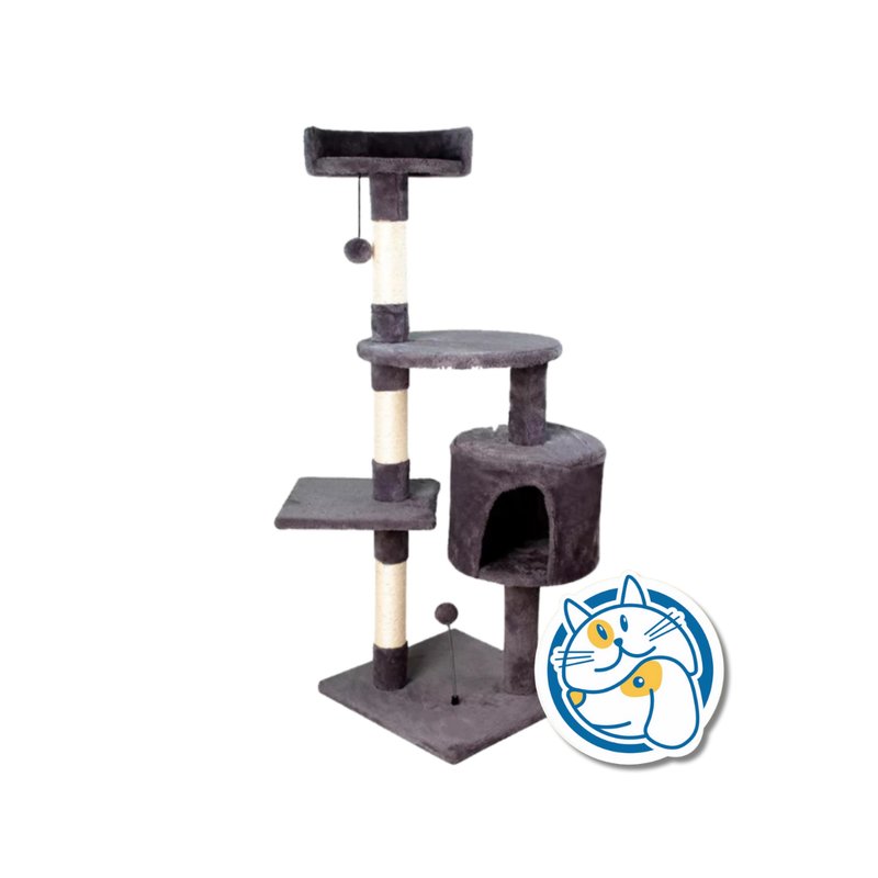 TORRE PARA GATOS GRIS OSCURO 40X40X112CM