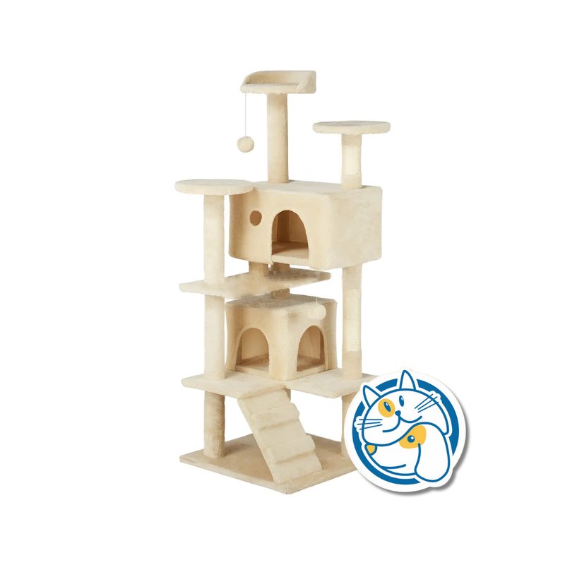 TORRE PARA GATOS BEIGE 48X48X132CM