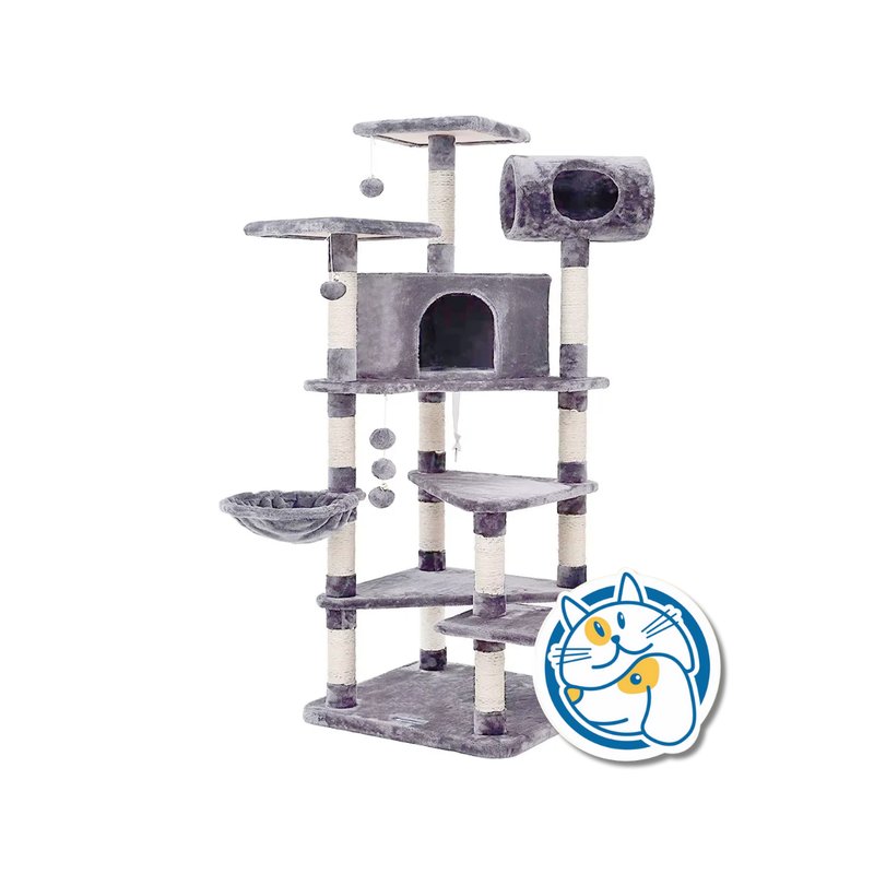TORRE PARA GATOS GRIS CLARO 49X49X170CM