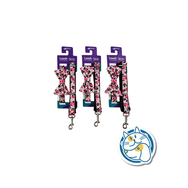 COLLAR MOÑO Y CORREA L HUELLITAS