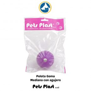 Pelota de Goma Med. c/ Agujero(PET PLAS)