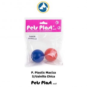 Pelota Plast. Maciza s/Vainilla. Chic.(PET PLAS)