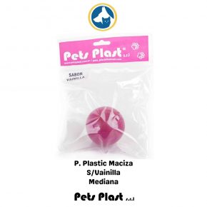 Pelota Plast. Maciza s/Vainilla. Med.(PET PLAS)