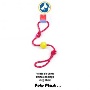 Pelota de Goma Chic. con Soga. 8MM x 65.00(PET PLAS)