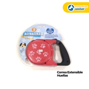 Correa Extensible Huellas 5mts. (PER-ROS)